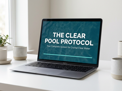 The Clear Pool Protocol macbook mockup