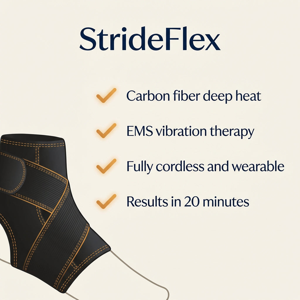 StrideFlex™ benefits: carbon fiber heat, EMS, cordless