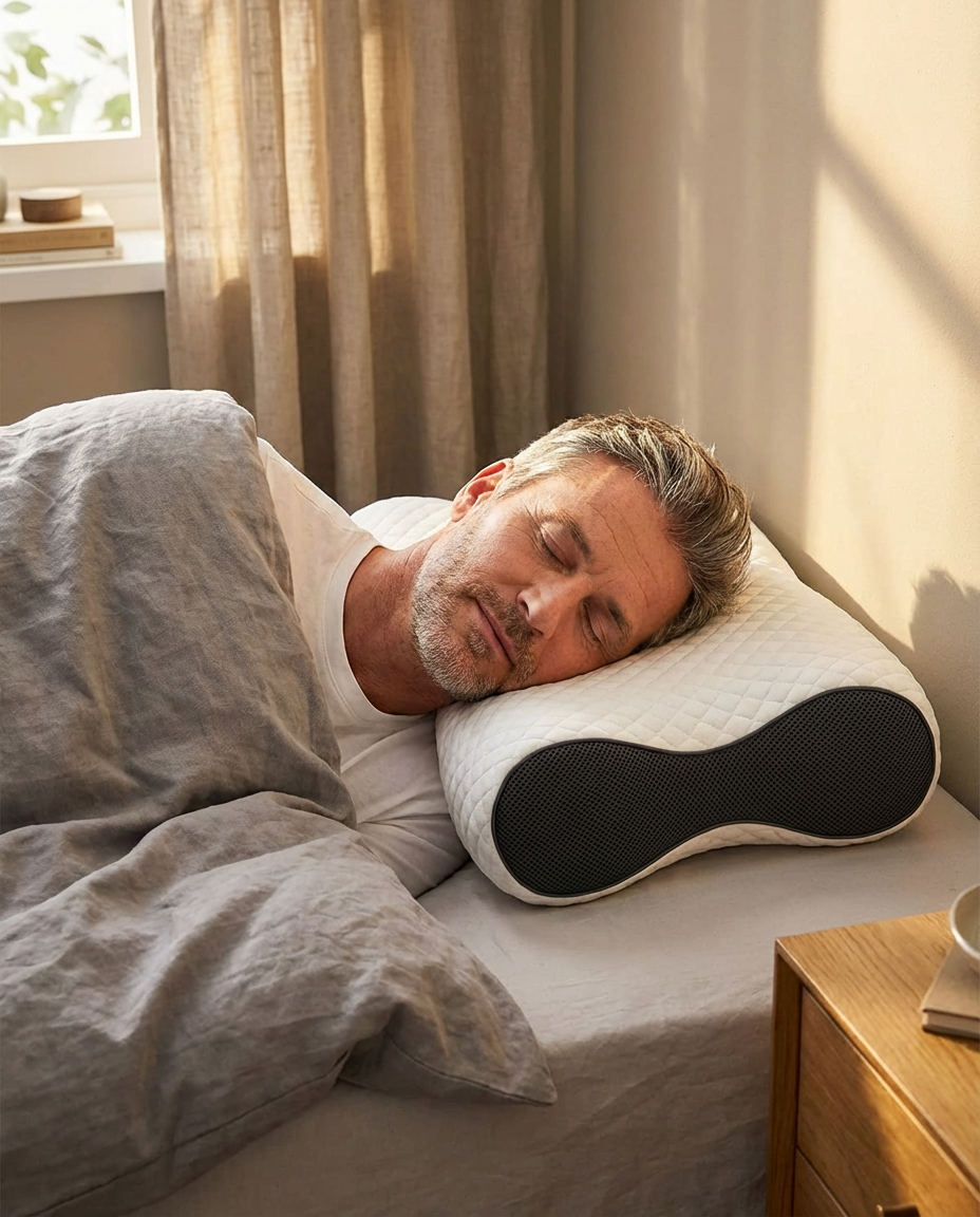NeckAxis — Side sleeper in use