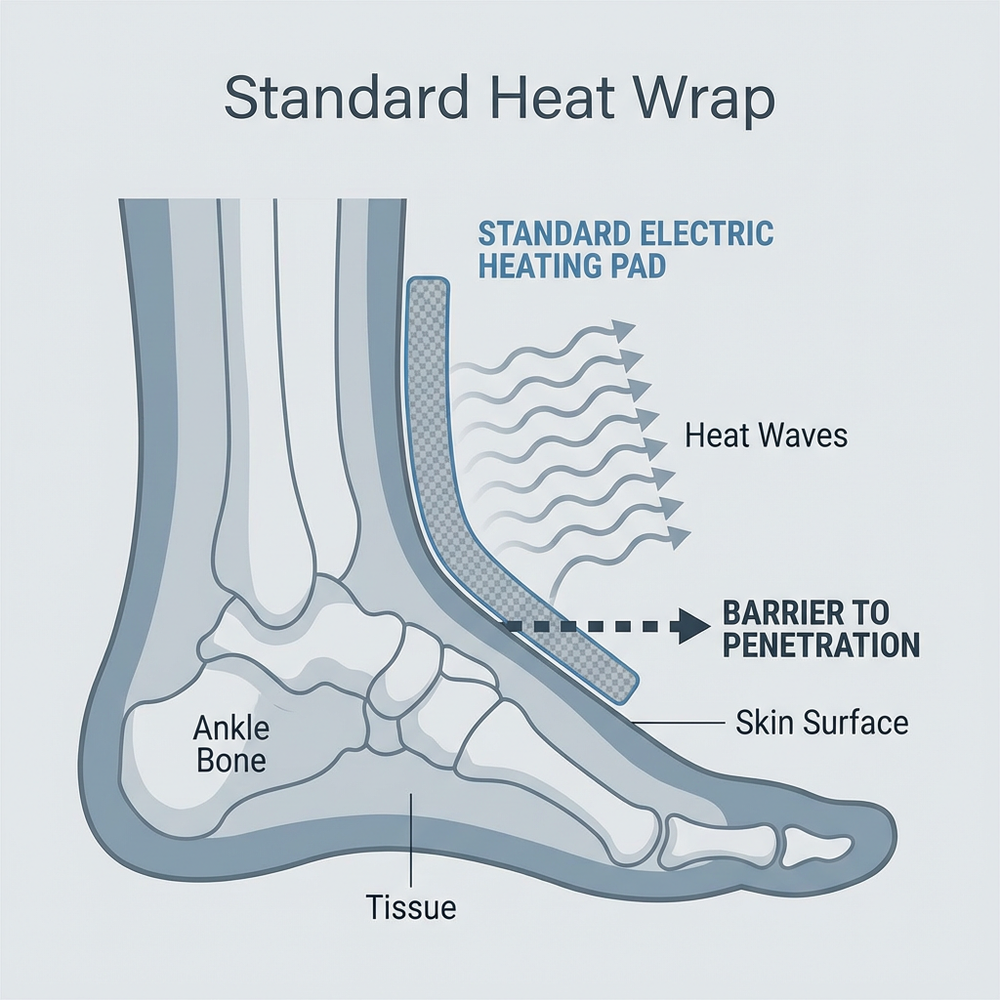 Standard heat wrap comparison before