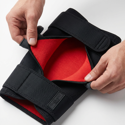 FlexGuard™ — Dual-Zone construction detail. Red thermal lining, Zone 1 and Zone 2.